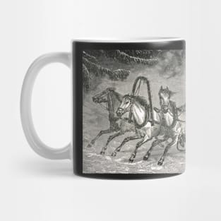 Russian Sledge delivering post in snow Mug